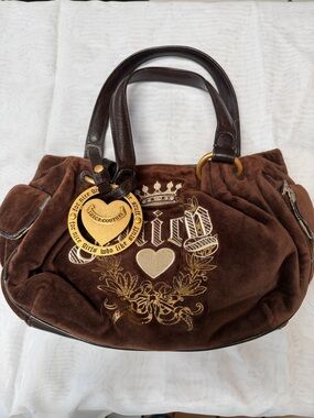 Juicy Couture Brown Velour bag